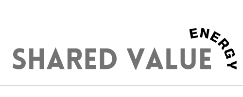 black and white shared value logo